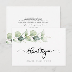 Carte De Correspondance Remerciement de mariage écrit à la main sur papier