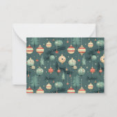 Carte De Correspondance Remerciement de Noël Monogramme (Dos)