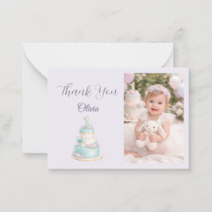 Carte De Correspondance Remerciement de photo d'anniversaire de conte de f