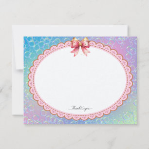 Carte De Correspondance Remerciement Pastel Fantaisiste