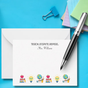 Carte De Correspondance Remerciement personnalisé pour l'enseignant - Ense