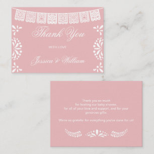 Carte De Correspondance Remerciement pour Baby Shower Budget Cielito Lindo