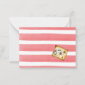 Carte De Correspondance Remerciement pour fête d'anniversaire pirate aquar (Dos)