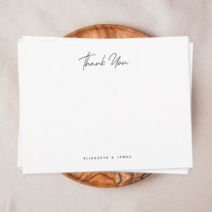 Carte De Correspondance Remerciements de couple minimaliste simple