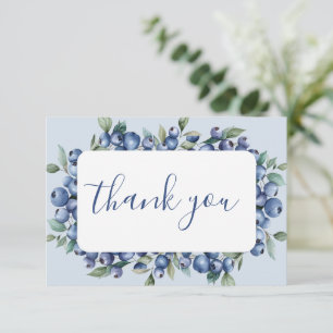 Carte De Correspondance Remerciements pour Baby Shower Blueberry