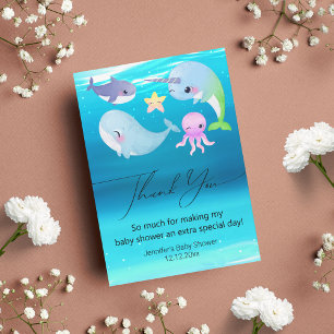 Carte De Correspondance Remerciements pour la Baby Shower de l'Aquarium So
