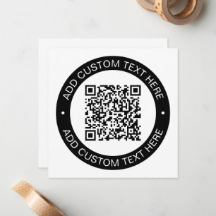 Carte De Correspondance Remplacez par votre propre code QR téléchargé ou v