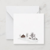 Carte De Correspondance Renard animal de Noël (Dos)