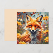 Carte De Correspondance Renard dans la prairie (Devant / Derrière)