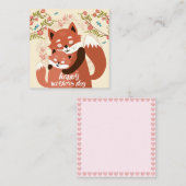 Carte De Correspondance Renards de la fête des mères (Devant / Derrière)