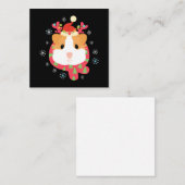 Carte De Correspondance Rennes de Noël de cochons d'Inde (Devant / Derrière)