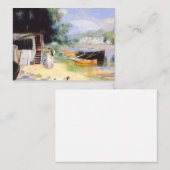 Carte De Correspondance Renoir - Vue sur Bougival, peinture d'art (Devant / Derrière)
