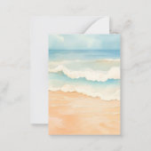 Carte De Correspondance Réponse au mariage de plage RSVP (Dos)