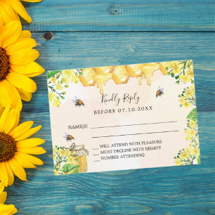 Carte De Correspondance Réponse de l'abeilles aux flancs jaunes des nids d