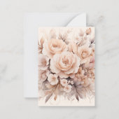 Carte De Correspondance Réponse du mariage d'arc rose de crème RSVP (Dos)