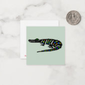 Carte De Correspondance Reptile - CROCODILE - Faune - Nature - Vert (Devant/Arrière en situation)