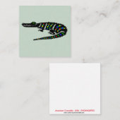 Carte De Correspondance Reptile - CROCODILE - Faune - Nature - Vert (Devant / Derrière)