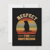 Carte De Correspondance Respecter la fête du groundhog (Devant)