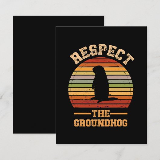 Carte De Correspondance Respecter la fête du groundhog (Devant / Derrière)