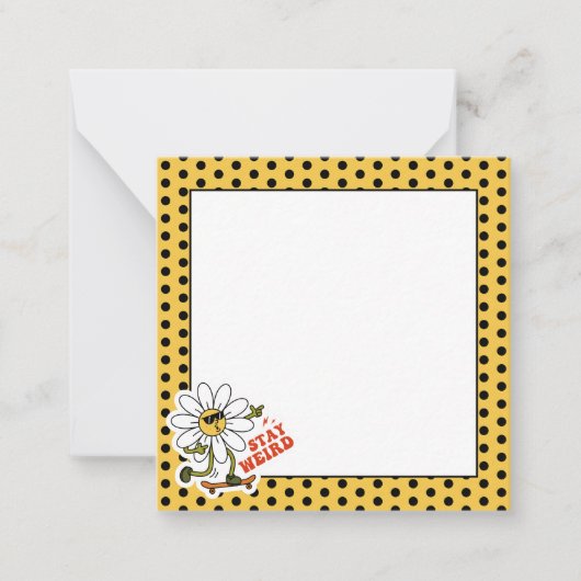 Carte De Correspondance Restez bizarre Skateboard Daisy (Devant)
