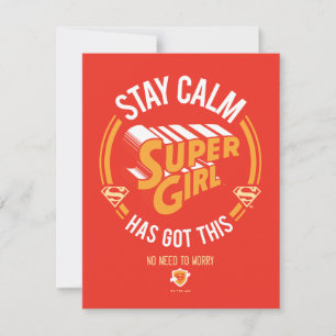 Carte De Correspondance Restez Calme Supergirl a eu ceci