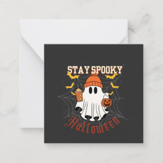 Carte De Correspondance Restez Fantomatique Fantôme Halloween