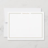 Carte De Correspondance Résumé vert avec feuilles dorées (Devant)