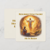 Carte De Correspondance Resurrection Glory – He Is Risen Inspirational (Devant / Derrière)