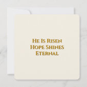 Carte De Correspondance Resurrection Glory – He Is Risen Inspirational (Dos)