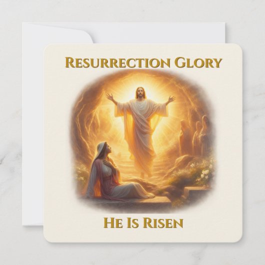 Carte De Correspondance Resurrection Glory – He Is Risen Inspirational (Devant)