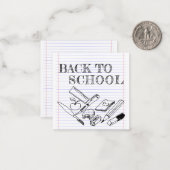 Carte De Correspondance Retour à l'école (Devant/Arrière en situation)