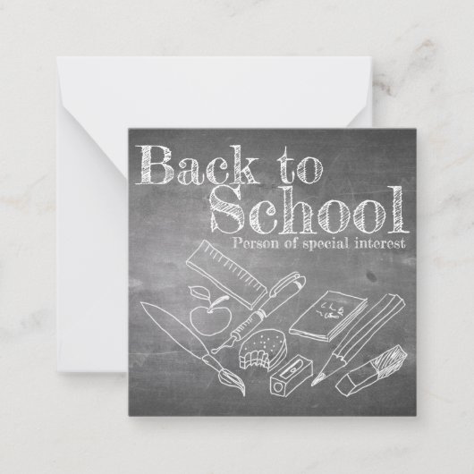 Carte De Correspondance Retour à l'école (Devant)