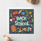 Carte De Correspondance retour à l'école (Devant/Arrière en situation)