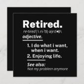 Carte De Correspondance retraite. définition drôle retraite (Devant / Derrière)