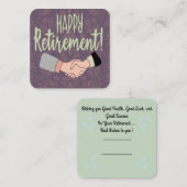 Carte De Correspondance Retraite Heureuse (Devant / Derrière)
