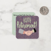 Carte De Correspondance Retraite Heureuse (Devant/Arrière en situation)