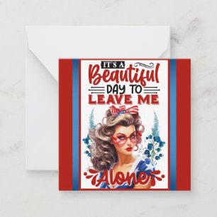 Carte De Correspondance Retro American Pinup_ C'est une belle journée