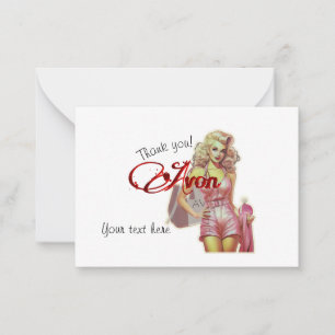 Carte De Correspondance Retro Avon merci