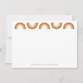 Carte De Correspondance Retro Boho Desert Rainbow Terracotta Personnalisé (Devant)