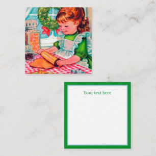 Carte De Correspondance rétro cuisine vintage Noël