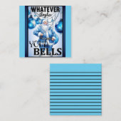 Carte De Correspondance Rétro Cutie Noël Bleu (Devant / Derrière)