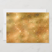 Carte De Correspondance Rétro Faux Gold Disco Ball Mirror | Monogramme (Dos)