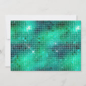 Carte De Correspondance Rétro Green Disco Ball Mirror | Monogramme (Dos)