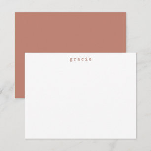 Carte De Correspondance Rétro minimaliste Machine à écrire Nom personnalis