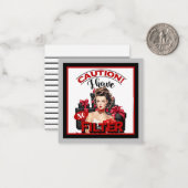 Carte De Correspondance Retro Noël Sans Filtre Pin-Up (Devant/Arrière en situation)