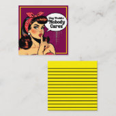 Carte De Correspondance Retro Pinup_ Hey Pudding (Devant / Derrière)