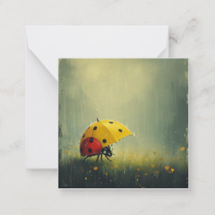 Carte De Correspondance Retro Raindrops : Formes simples, Ladybugs Joueurs