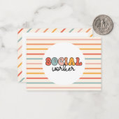 Carte De Correspondance Rétro Social Worker (Devant/Arrière en situation)