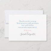 Carte De Correspondance Reveillez le genre Merci (Dos)