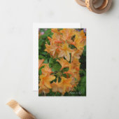 Carte De Correspondance Rhododendron jaune (Devant/Arrière en situation)